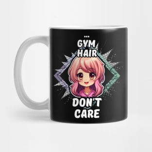 Kawaii Gym Hair Don't Care Anime Mug